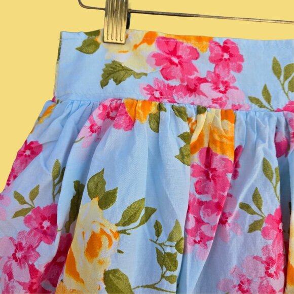 Y2K Abercrombie Fitch Floral mini Skirt Size M Tiered Fairy Coquette Dolette - Picture 4 of 9